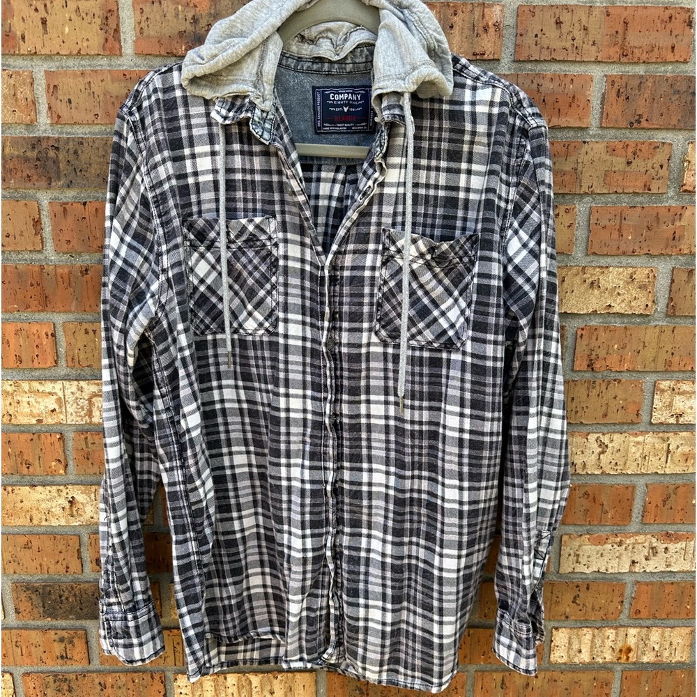 Men’s Button Down with hood